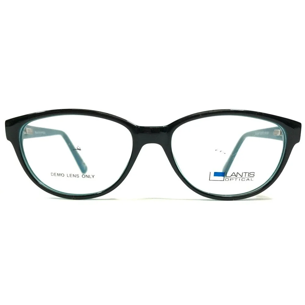Lantis Optical Eyeglasses Frames CS L6017 Black Blue Square Full Rim 52-16-135